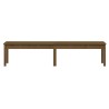 Banc de jardin à 2 places marron miel 203,5x44x45cm bois de pin 