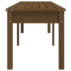 Banc de jardin à 2 places marron miel 203,5x44x45cm bois de pin 