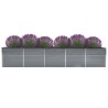 Lit surélevé de jardin Acier galvanisé 400x80x45 cm Gris 