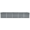 Lit surélevé de jardin Acier galvanisé 400x80x45 cm Gris 