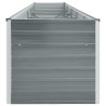 Lit surélevé de jardin Acier galvanisé 400x80x45 cm Gris 