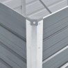 Lit surélevé de jardin Acier galvanisé 400x80x45 cm Gris 