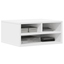 Support d'imprimante blanc 49x40x22,5 cm bois d'ingénierie 