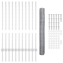 Set de clôture de jardin hexagonale Pack de 2 Acier galvanisé 