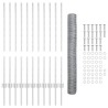 Set de clôture de jardin hexagonale Pack de 2 Acier galvanisé 