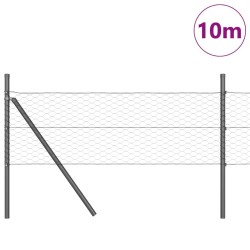 Clôture Hexagonale Grise 0.5x10 m Acier 