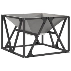 brasero square 50x50x35 cm en acier weathering 