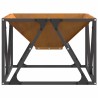 brasero square 50x50x35 cm en acier weathering 