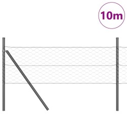 Clôture Hexagonale Grise 0.5x10 m Acier 