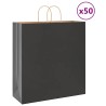 Sacs en papier 50 pcs avec poignées noir 45x17x48 cm 