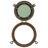 Miroir en forme de hublot mural Ø30 cm aluminium et verre 