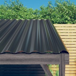Panneaux de toit 12 pcs Acier enduit poudre Anthracite 60x36 cm 