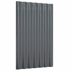 Panneaux de toit 12 pcs Acier enduit poudre Anthracite 60x36 cm 