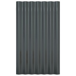 Panneaux de toit 12 pcs Acier enduit poudre Anthracite 60x36 cm 
