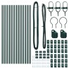 Pieux de clôture 13 pcs Vert Ø32mm 160 cm Métal 