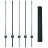 Piquets de clôture 5 pcs U-Channel Vert 100 cm Acier 