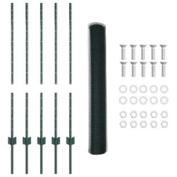 Piquets de clôture 5 pcs U-Channel Vert 100 cm Acier 