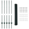 Piquets de clôture 5 pcs U-Channel Vert 100 cm Acier 