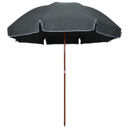 Parasol de jardin avec mât en acier 300 cm anthracite 
