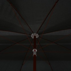 Parasol de jardin avec mât en acier 300 cm anthracite 