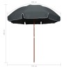 Parasol de jardin avec mât en acier 300 cm anthracite 