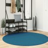 Tapis OVIEDO à poils courts turquoise Ø 160 cm 