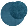 Tapis OVIEDO à poils courts turquoise Ø 160 cm 