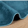 Tapis OVIEDO à poils courts turquoise Ø 160 cm 