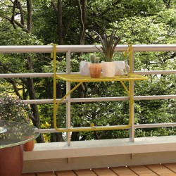 Table de balcon Doré 60x40 cm Acier 