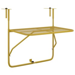 Table de balcon Doré 60x40 cm Acier 