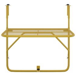Table de balcon Doré 60x40 cm Acier 