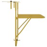 Table de balcon Doré 60x40 cm Acier 
