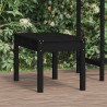 Banc de jardin noir 80x44x45 cm bois massif de pin 