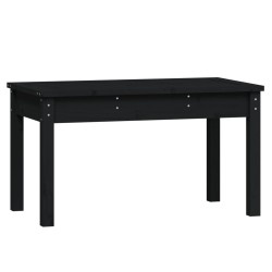 Banc de jardin noir 80x44x45 cm bois massif de pin 