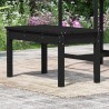 Banc de jardin noir 80x44x45 cm bois massif de pin 