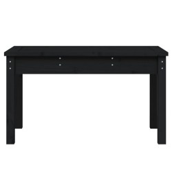 Banc de jardin noir 80x44x45 cm bois massif de pin 