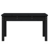 Banc de jardin noir 80x44x45 cm bois massif de pin 