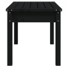 Banc de jardin noir 80x44x45 cm bois massif de pin 