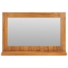 Miroir mural avec étagère 60x12x40 cm Bois de teck massif 