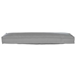 Coussins pour banc, 2pcs, gris, 120 x 40 x 8 cm, en tissu Oxford. 