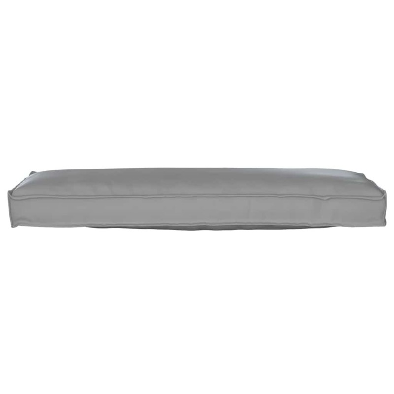 Coussins pour banc, 2pcs, gris, 120 x 40 x 8 cm, en tissu Oxford. 
