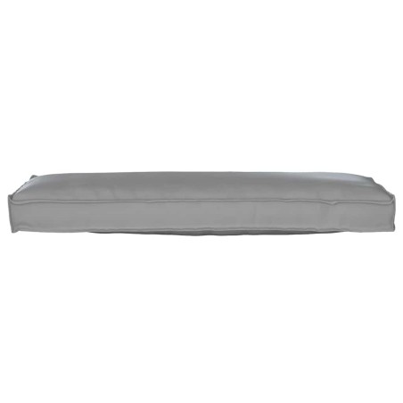 Coussins pour banc, 2pcs, gris, 120 x 40 x 8 cm, en tissu Oxford. 