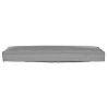 Coussins pour banc, 2pcs, gris, 120 x 40 x 8 cm, en tissu Oxford. 
