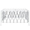 Table de jardin blanc 70x70x34 cm tissu tissé 