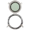 Miroir en forme de hublot mural Ø30 cm aluminium et verre 