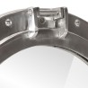 Miroir en forme de hublot mural Ø30 cm aluminium et verre 