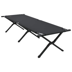 Lit de soleil pliant avec sac de transport noir en tissu oxford 600D 