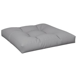 Coussin de palette gris 80x80x12 cm tissu 