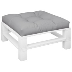 Coussin de palette gris 80x80x12 cm tissu 