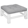 Coussin de palette gris 80x80x12 cm tissu 